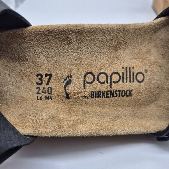 Papillio Birkentsock Women's Size 6 US 37 EU Soley Ring Black Sandals Wedge (94) - Picture 13 of 14